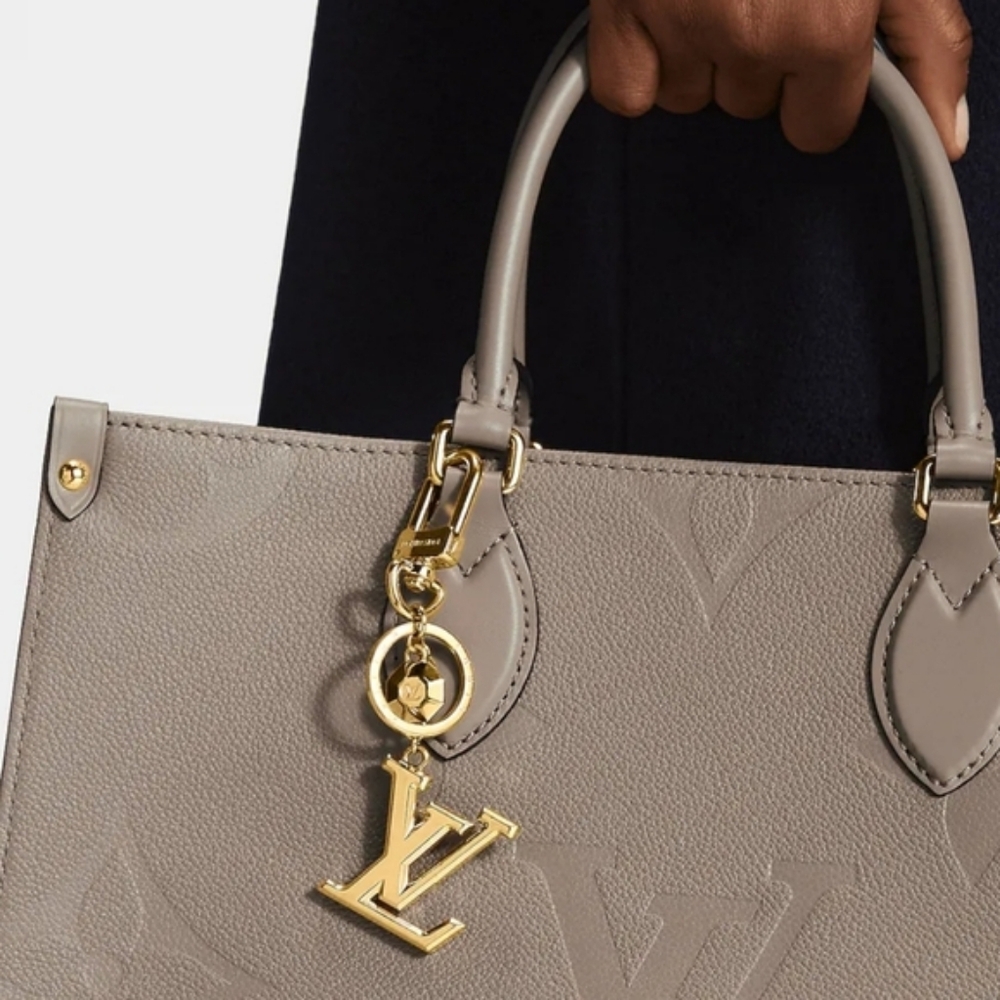 Authentic Louis Vuitton M65216 LV Facettes Bag Charm & Key Holder Chain FULLSET - Picture 3 of 16